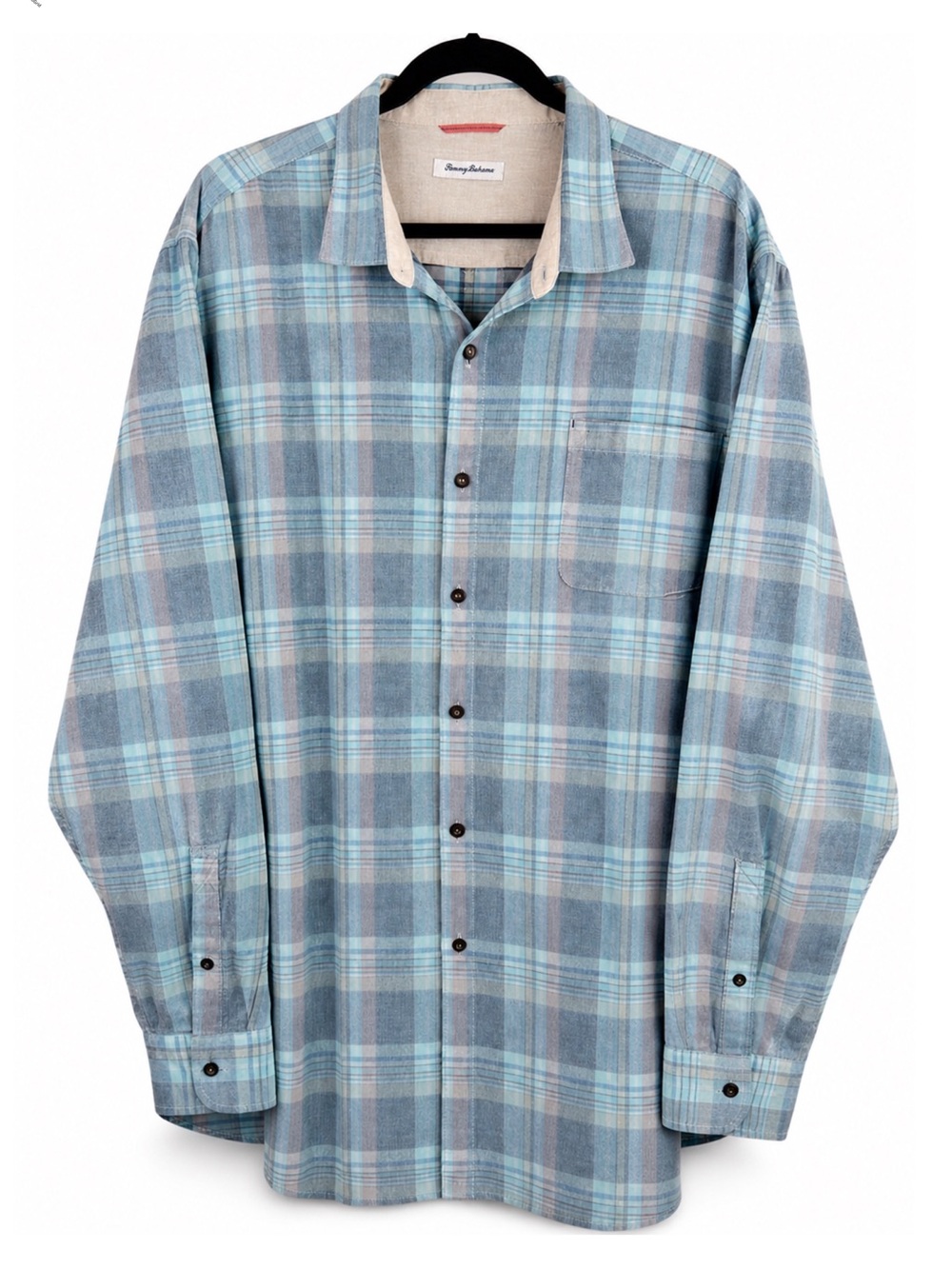 Mens‎ Tommy Bahama Cord Chella Shirt Plaid Button Down Long Sleeve 3XL
